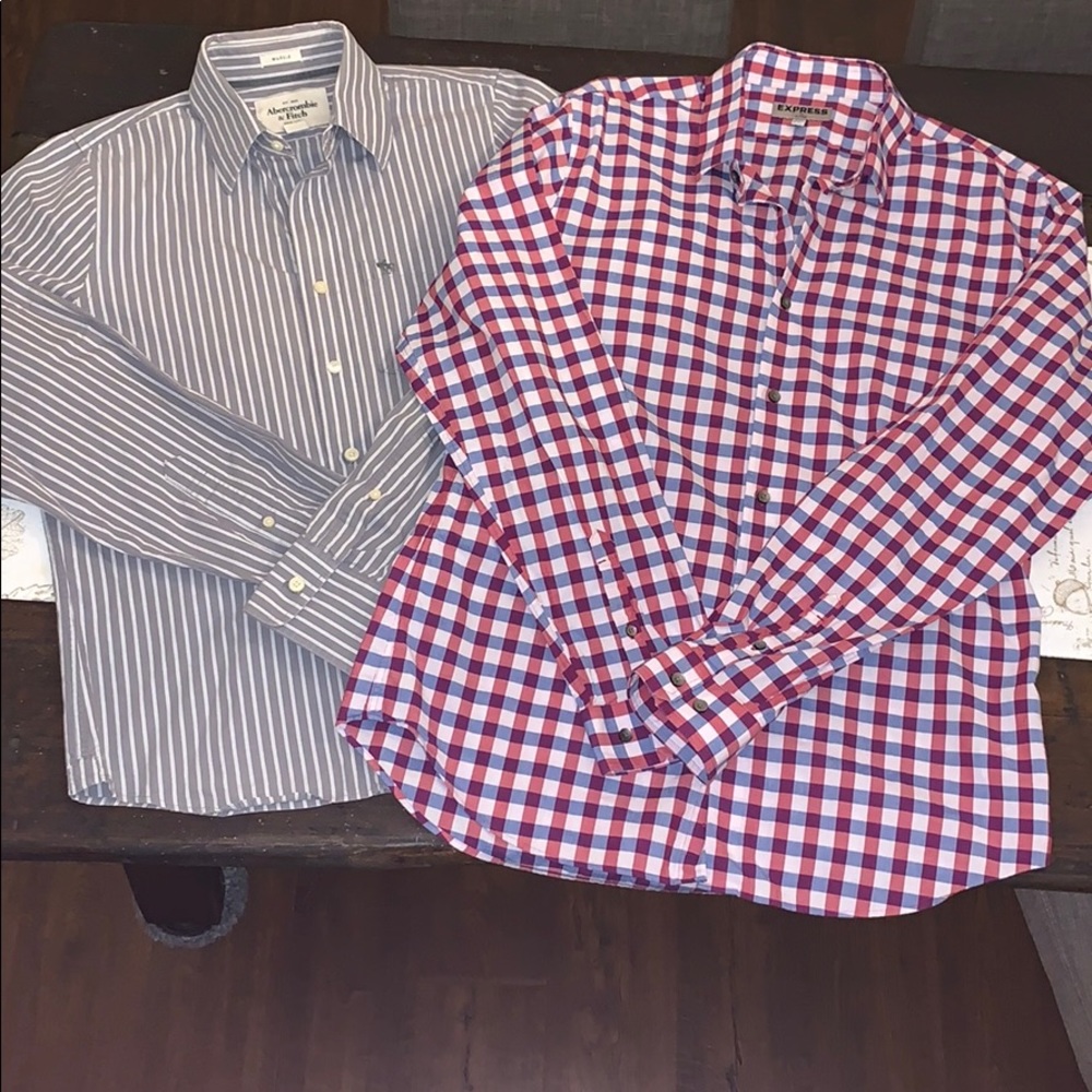 Express & Abercrombie Shirts Lot if 2 Size Large
